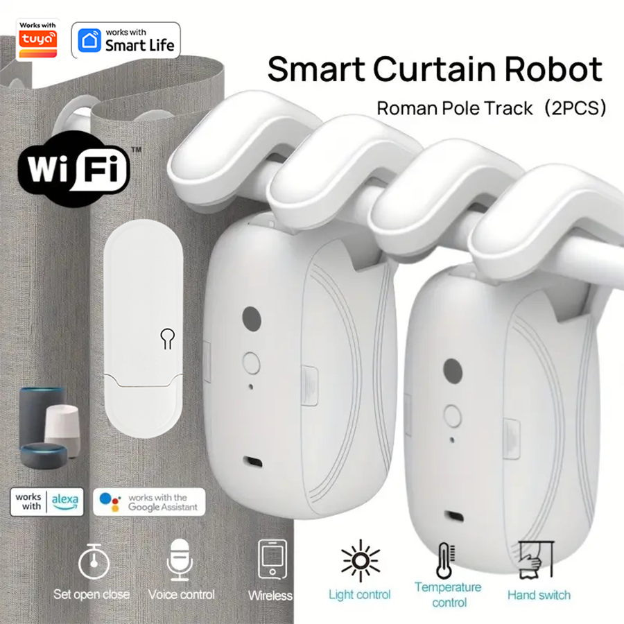 Smart Curtain Robot - 1/2pcs Smart WiFi Curtain Robot with