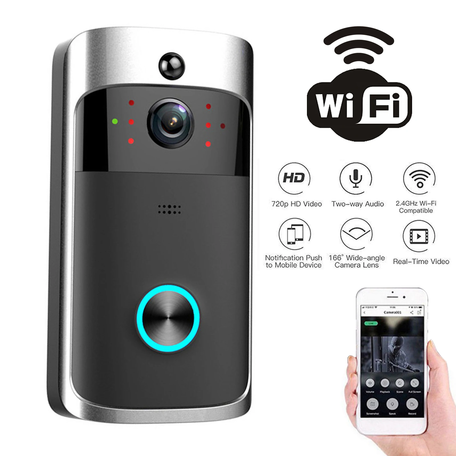 Smart Home Video Doorbell - 2026 NEW V5 Video Door Bell