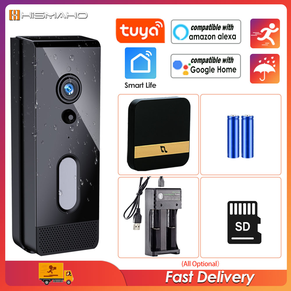 Smart Home Video Doorbell - Tuya WiFi Doorbell Camera Outdoor Waterproof