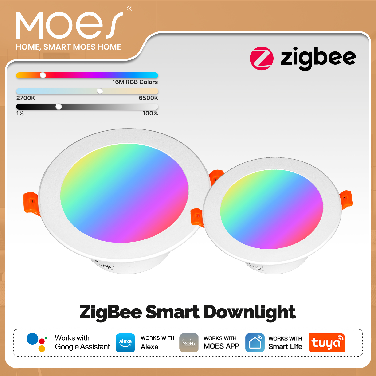 Alexa Compatible Bulb - MOES Tuya ZigBee Smart LED Downlight