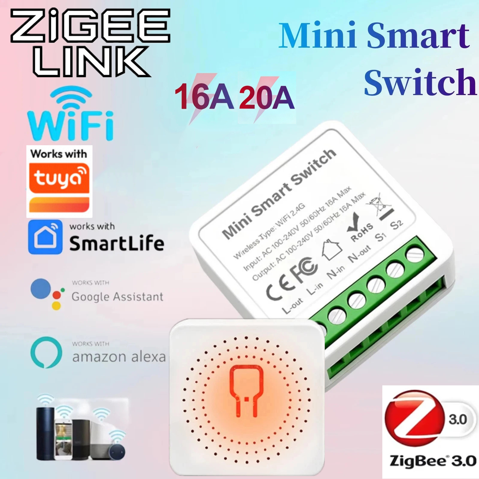 Smart Home Google - For Tuya Mini Smart WiFi Switch