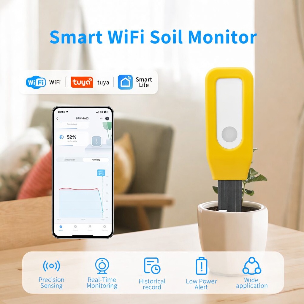 Smart Home Automation System - Tuya WiFi Temperature and Humidity Sensor
