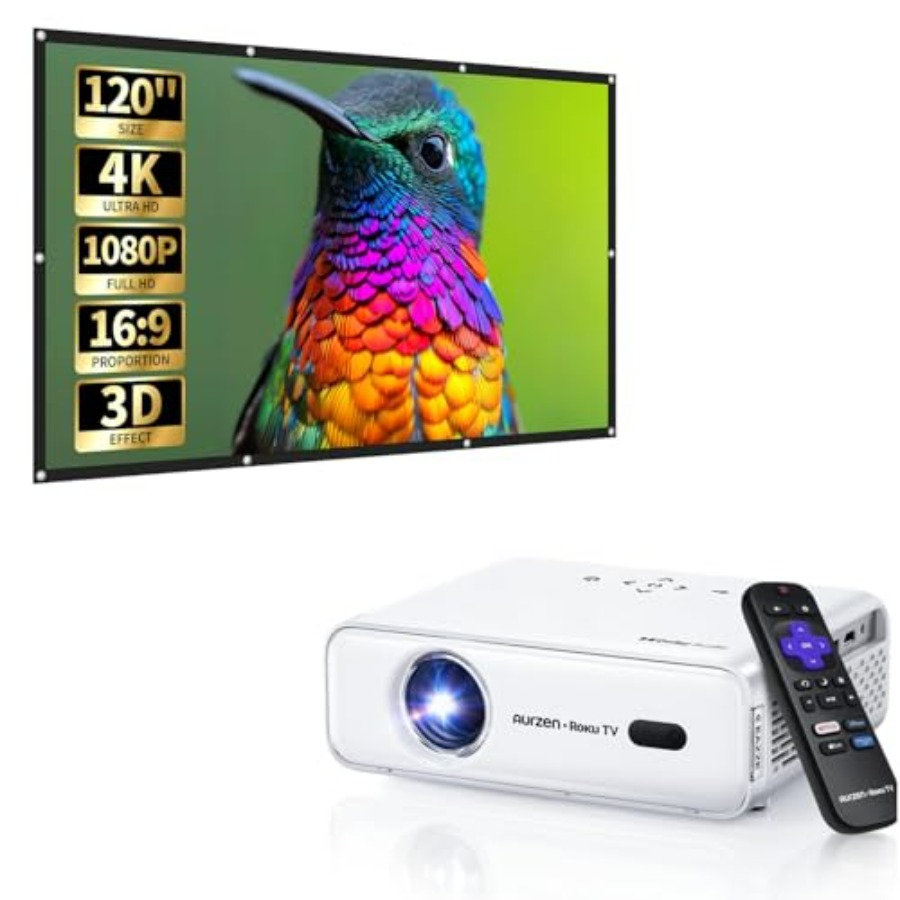 Smart Home Roku - Roku TV Smart Projector with 120-Inch