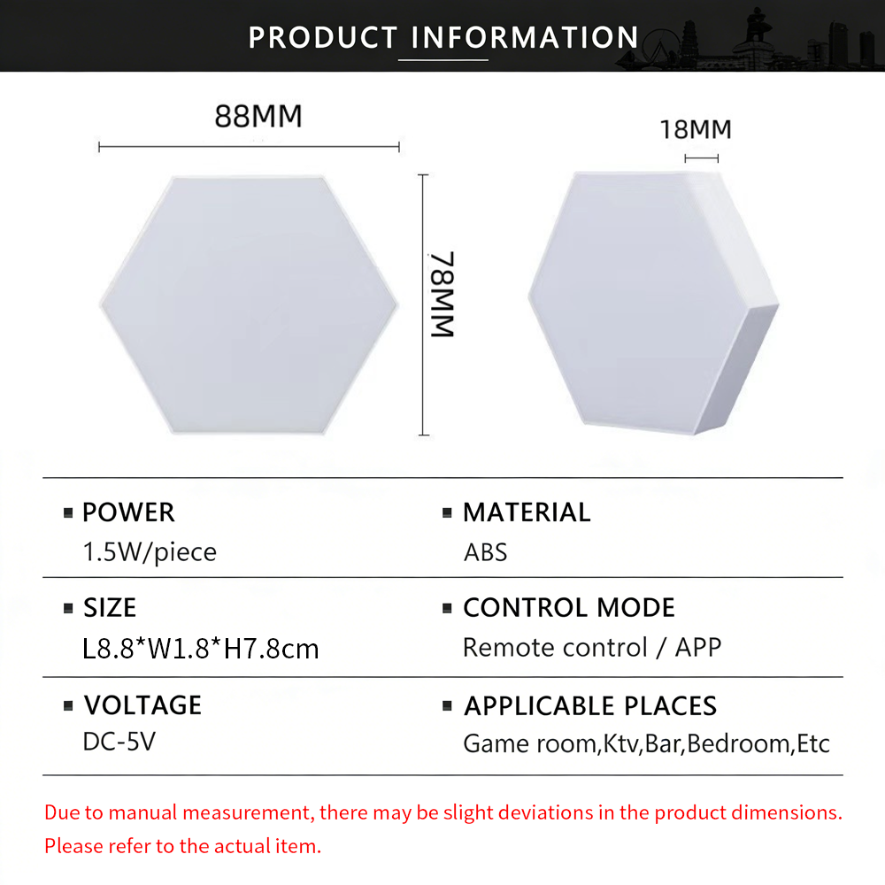 RGB 5V Hexagon LED Wall Light  - Alexa Compatible Bulb incelemesi ve fiyatı