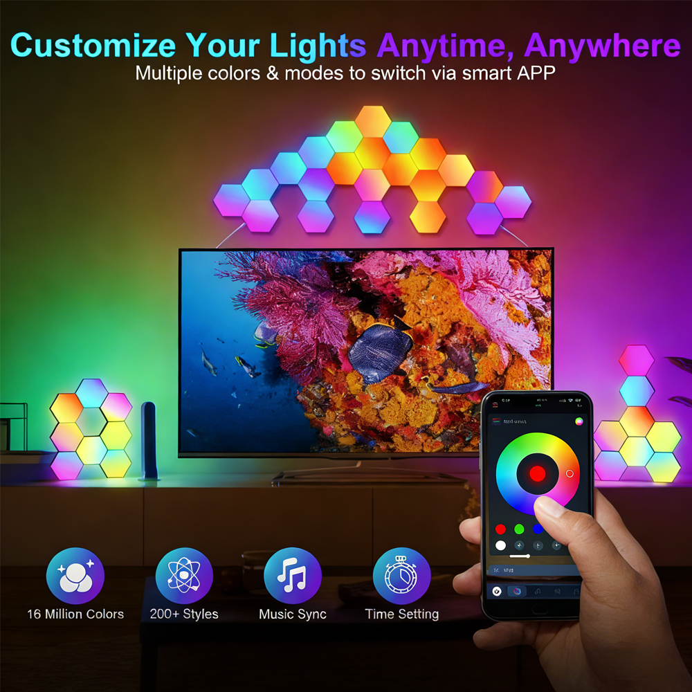 RGB 5V Hexagon LED Wall Light  - Alexa Compatible Bulb incelemesi ve fiyatı