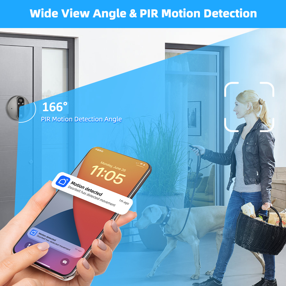 3MP WiFi Smart Tuya Peephole 5 - Smart Home Video Doorbell incelemesi ve fiyatı