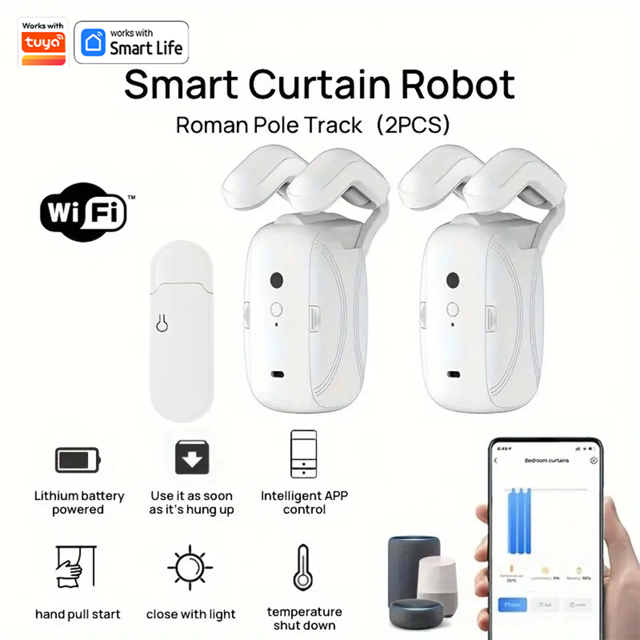 1/2pcs Smart WiFi Curtain Robo - Smart Curtain Robot incelemesi ve fiyatı