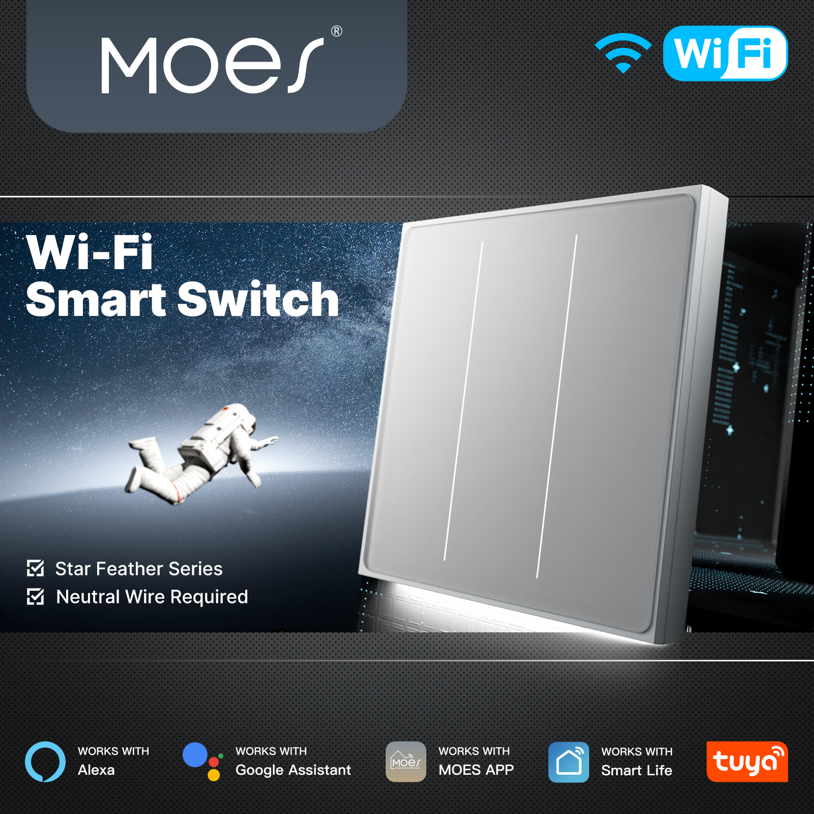MOES Tuya WiFi Smart Star Feat - Smart Home Google incelemesi ve fiyatı