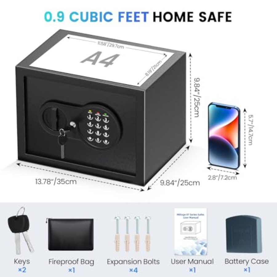 Home use small safe box, steel - Smart Home Box incelemesi ve fiyatı
