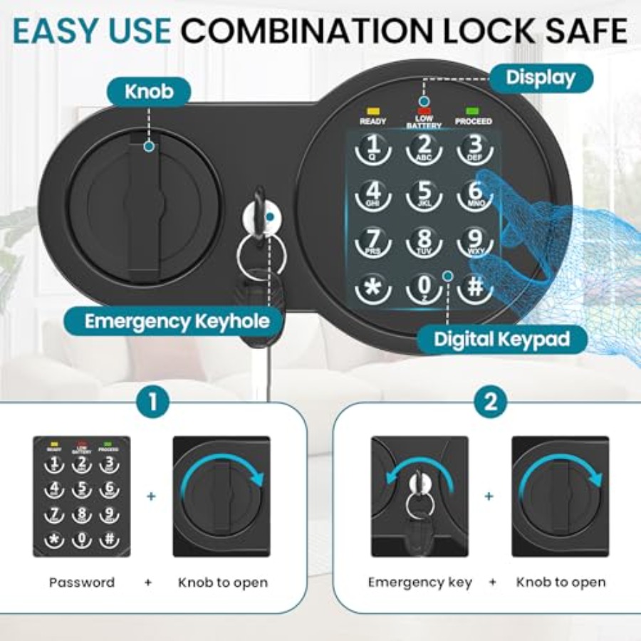 Home use small safe box, steel - Smart Home Box incelemesi ve fiyatı