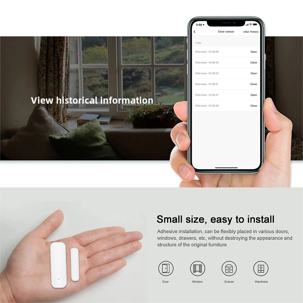 Tuya WiFi Zigbee Window Door S - Smart Home Automation System incelemesi ve fiyatı