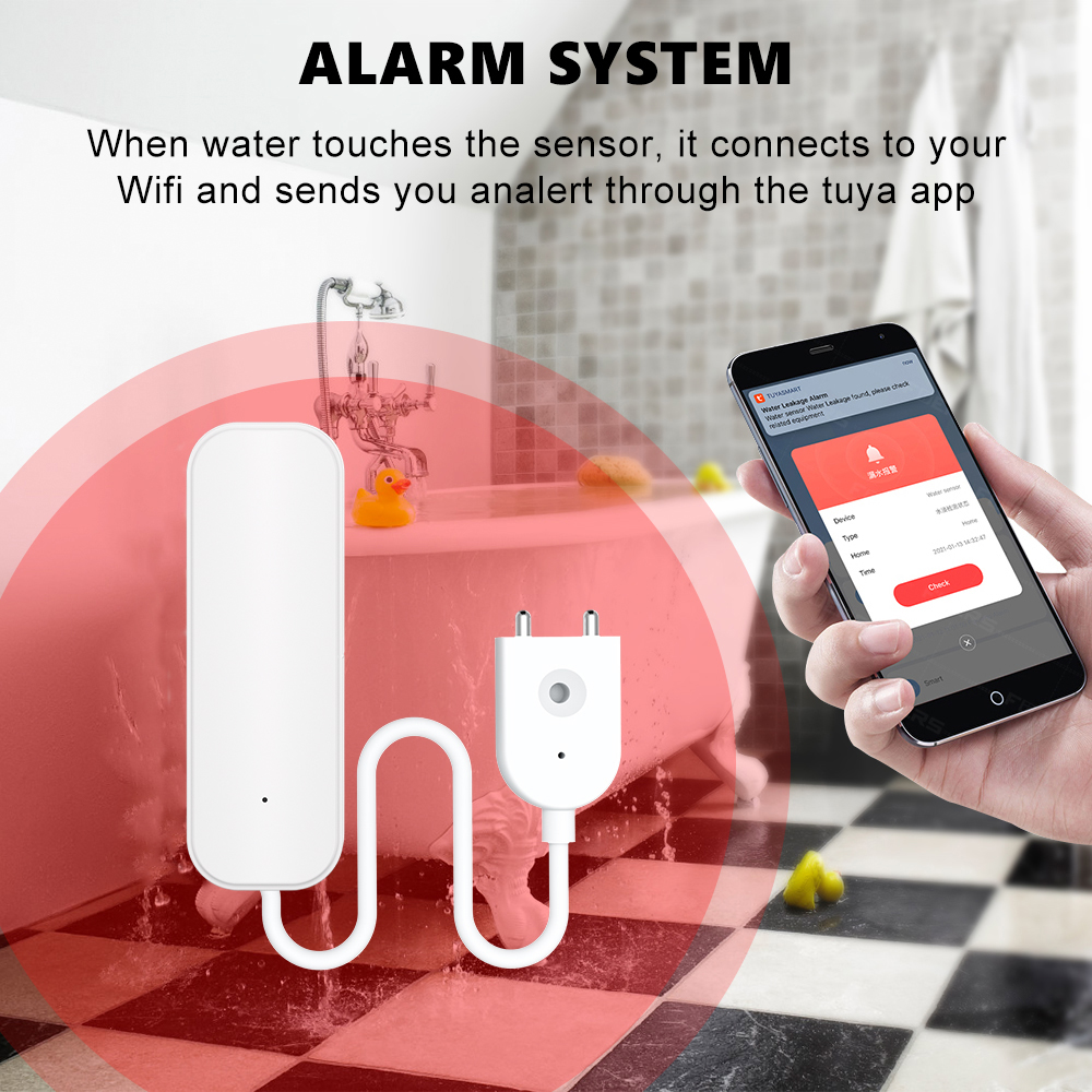 WiFi/Zigbee Water Sensor Tuya  - Smart Home Automation System incelemesi ve fiyatı