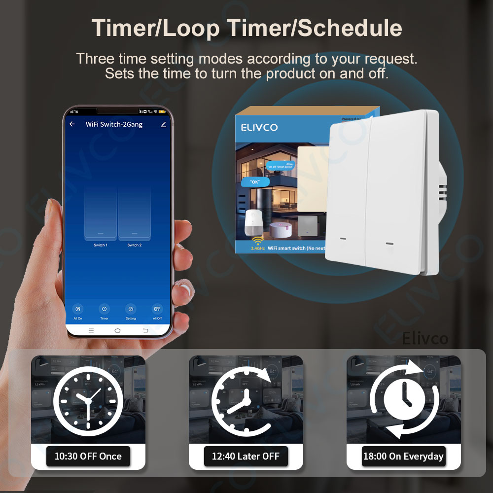 Tuya Wifi Smart Switch No Neut - Smart Home Google incelemesi ve fiyatı