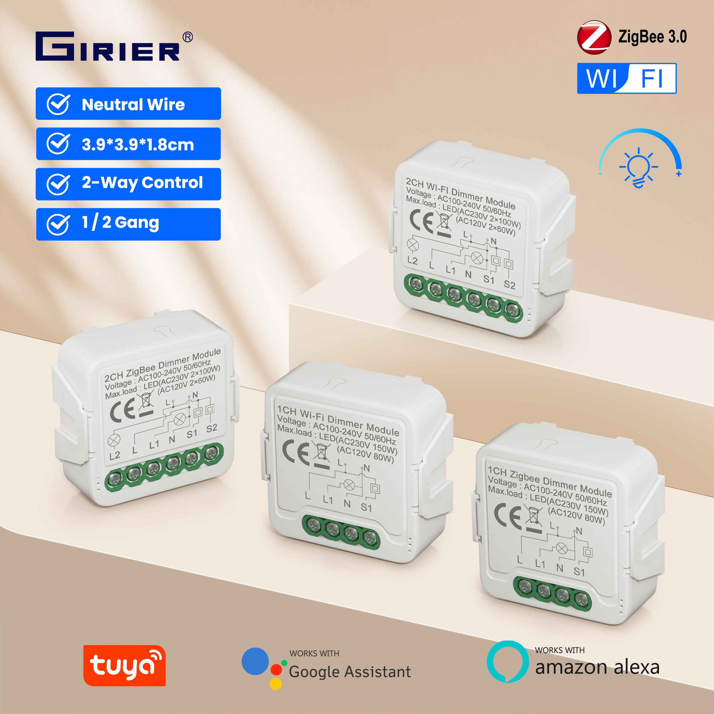 GIRIER Tuya Smart WiFi ZigBee  - Smart Home Google incelemesi ve fiyatı
