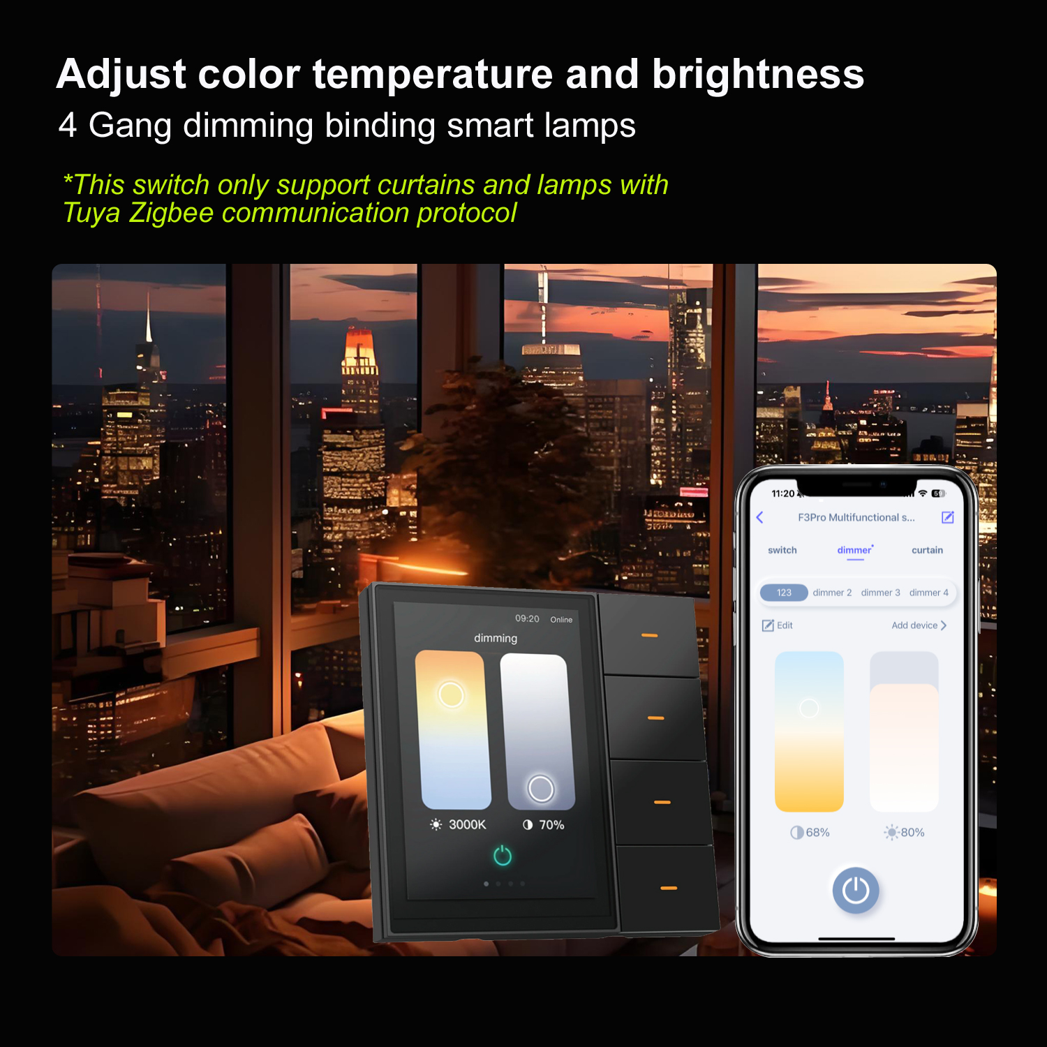 F3-pro Tuya Smart Panel ZigBee - Smart Home Automation System incelemesi ve fiyatı
