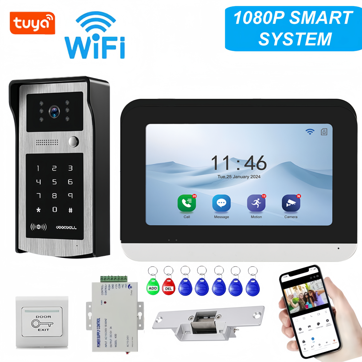 TUYA WIFI video intercom doorb - Smart Home Video Doorbell incelemesi ve fiyatı