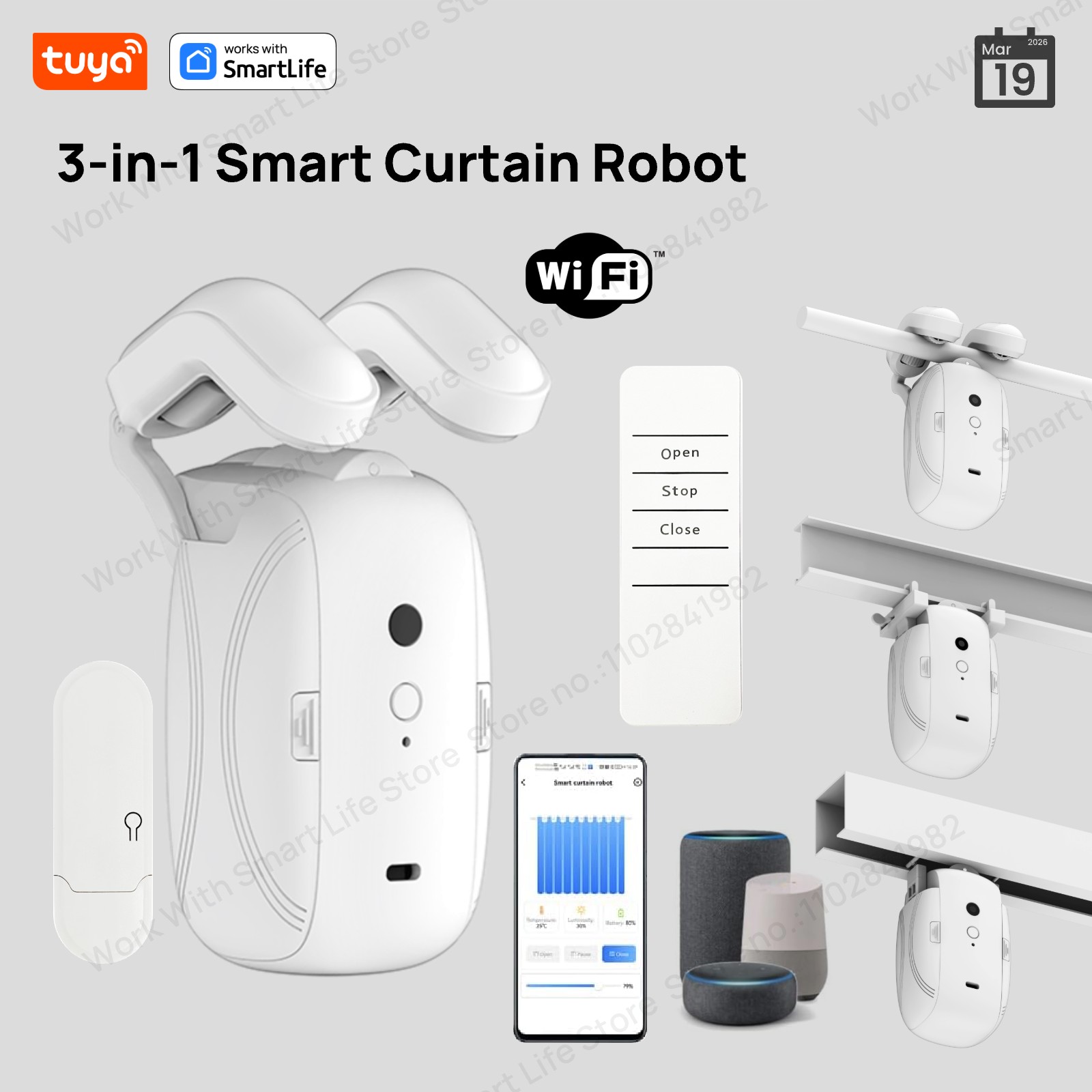 1/2PCS Tuya Smart WiFi Curtain - Smart Curtain Robot incelemesi ve fiyatı