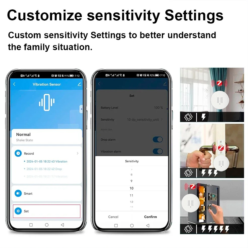 Tuya ZigBee Smart Vibration &  - Smart Home Automation System incelemesi ve fiyatı