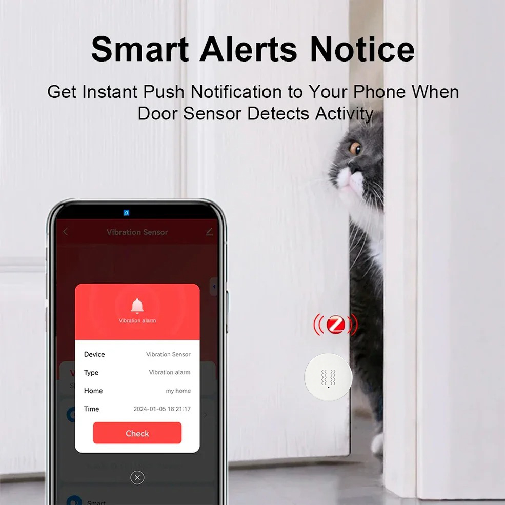 Tuya ZigBee Smart Vibration &  - Smart Home Automation System incelemesi ve fiyatı
