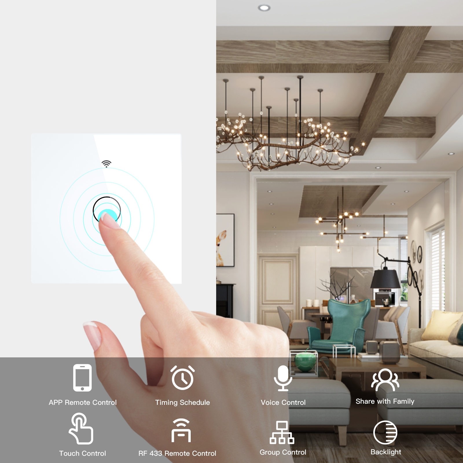 NEW WiFi Smart Light Switch RF - Smart Home Google incelemesi ve fiyatı