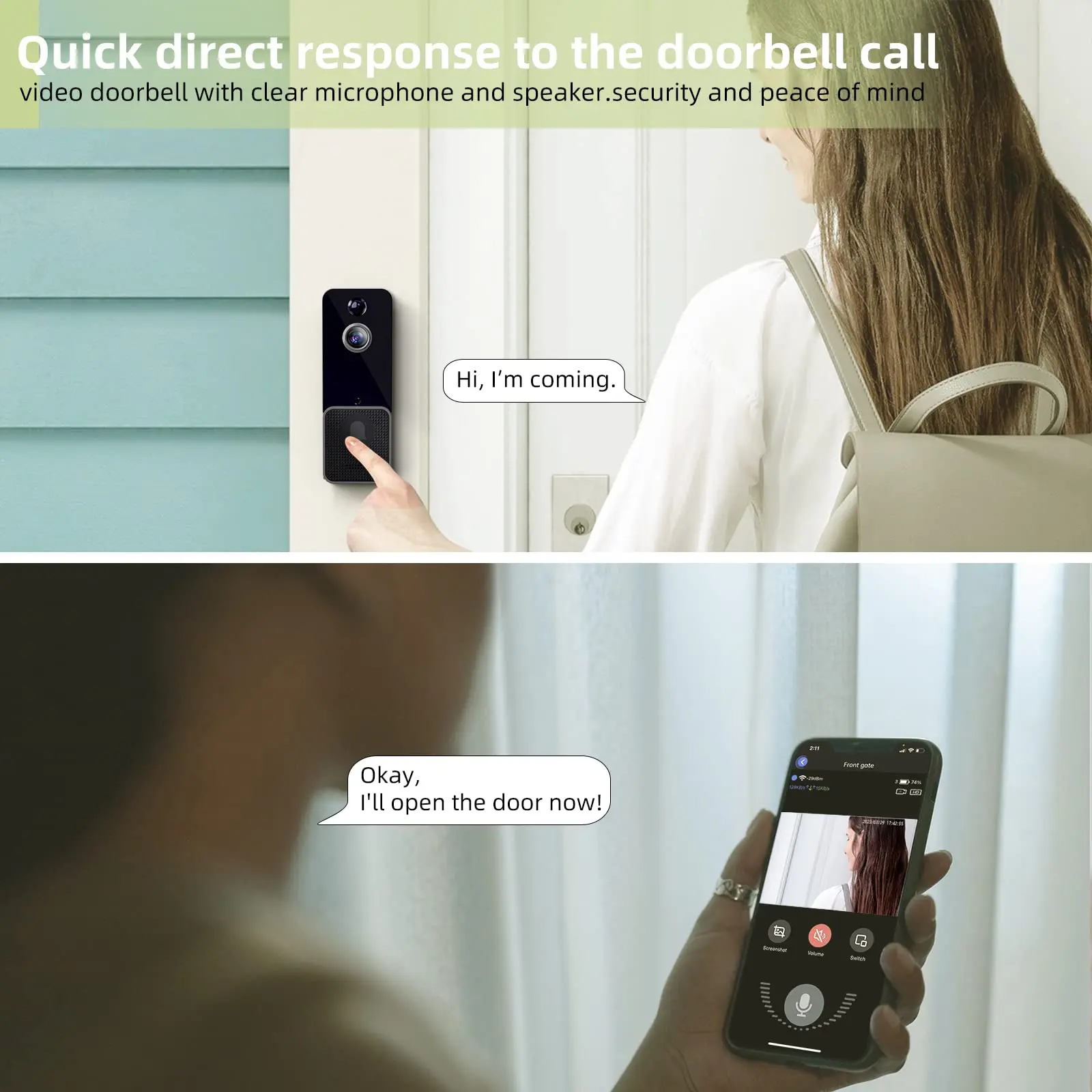 Wireless WiFi Video Doorbell C - Smart Home Video Doorbell incelemesi ve fiyatı