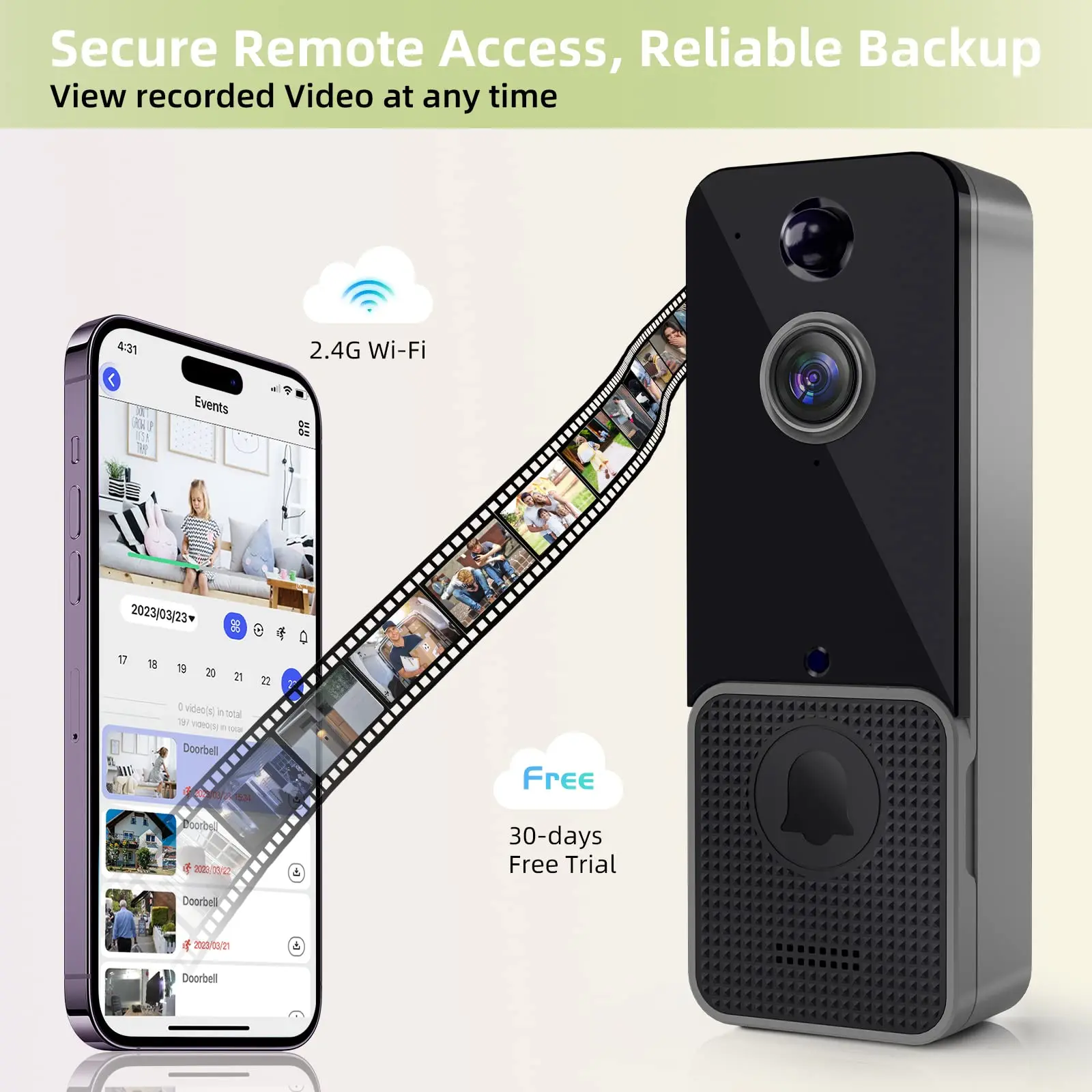 Wireless WiFi Video Doorbell C - Smart Home Video Doorbell incelemesi ve fiyatı