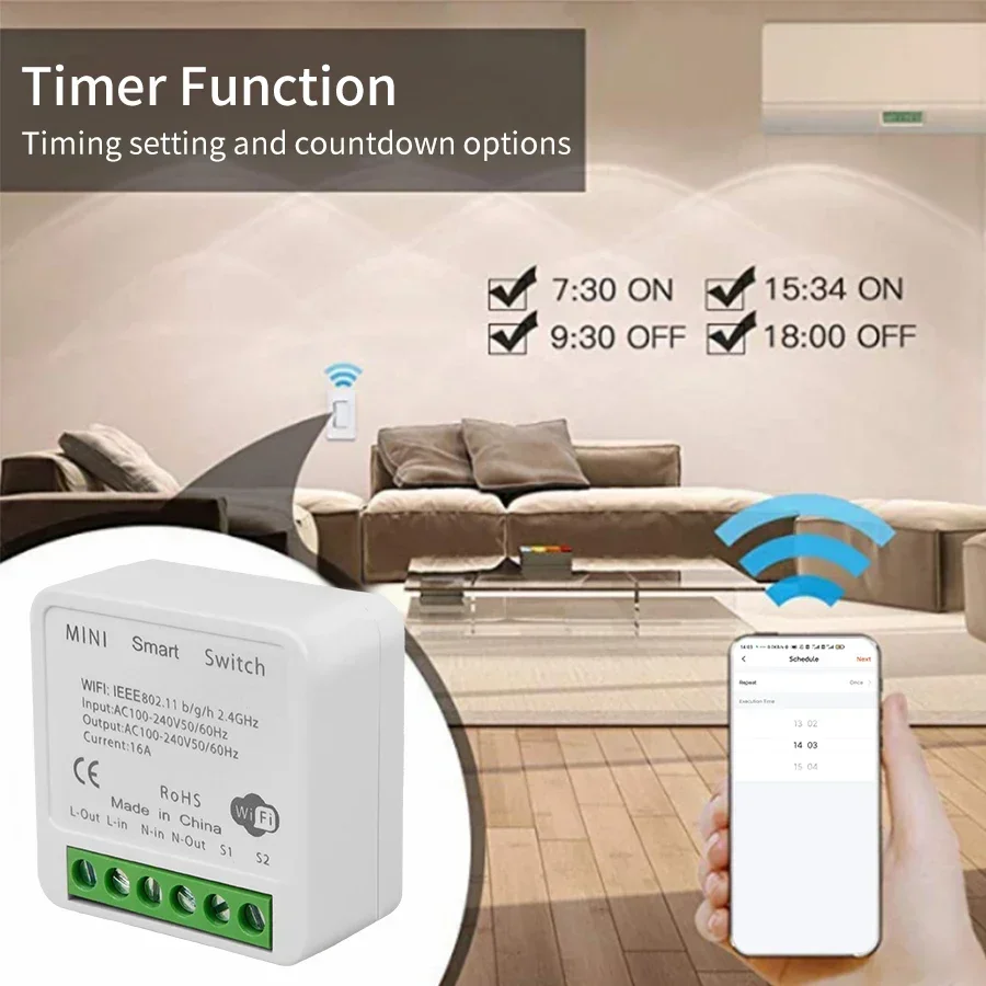16A 20A Tuya Smart WiFi Switch - Smart Home Google incelemesi ve fiyatı