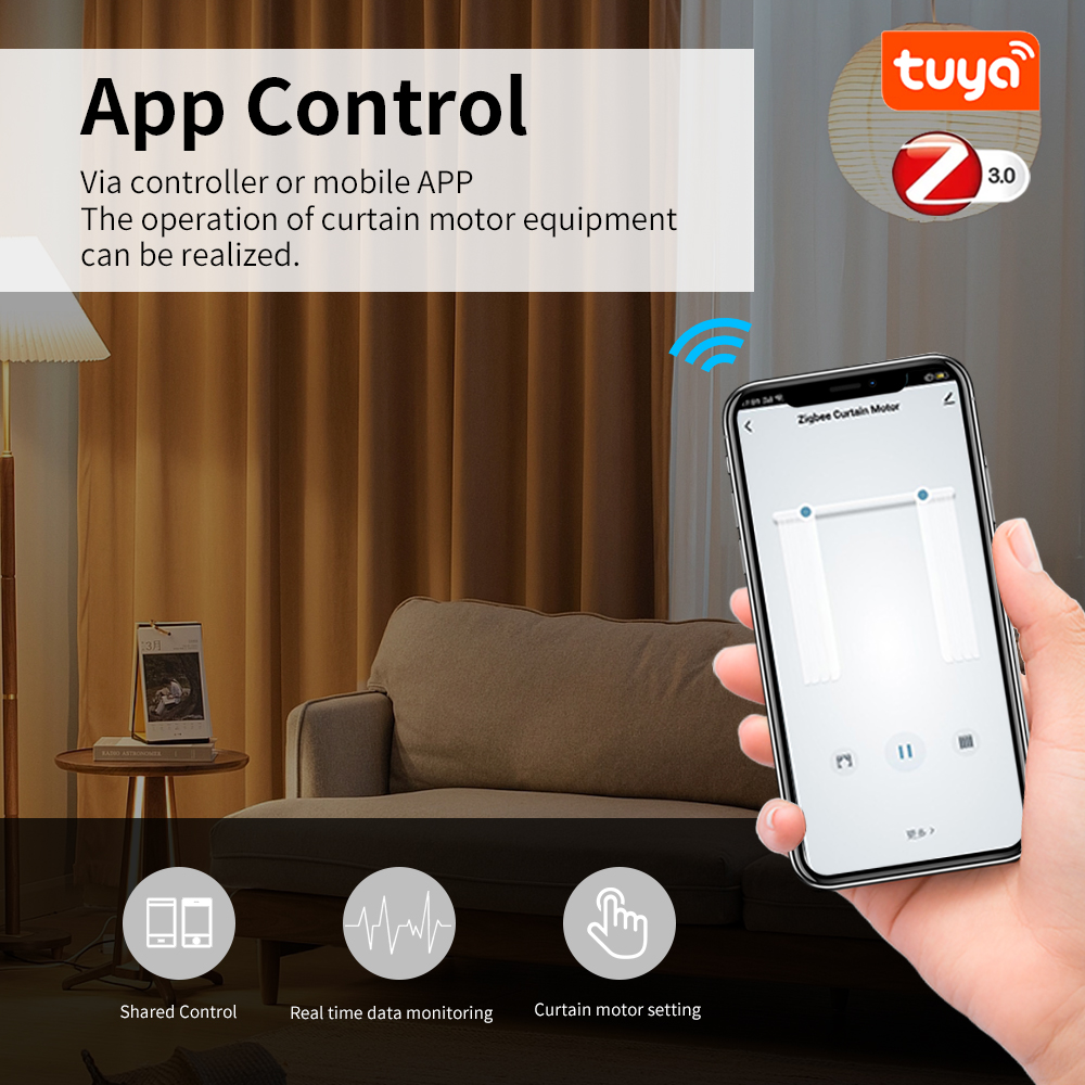 Tuya Zigbee Smart Electric Cur - Smart Curtain Robot incelemesi ve fiyatı